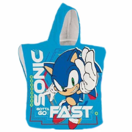 Roupa Poncho Sonic