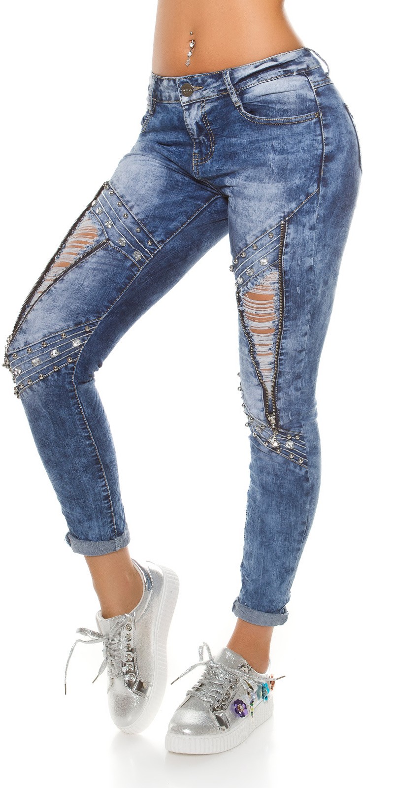 Jeans c/ cristais 7