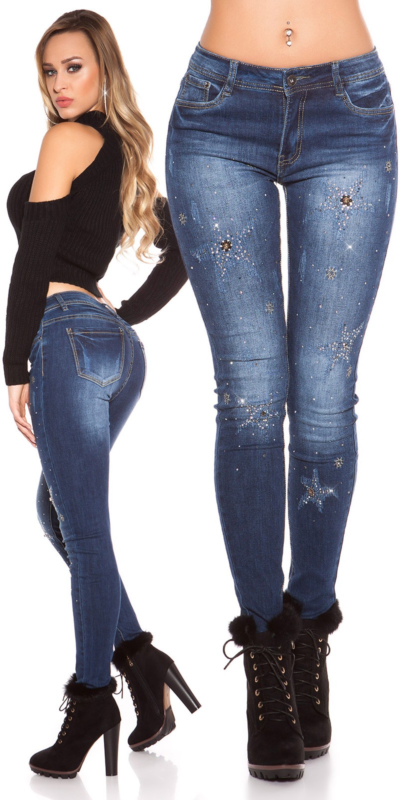 Jeans c/ cristais 0